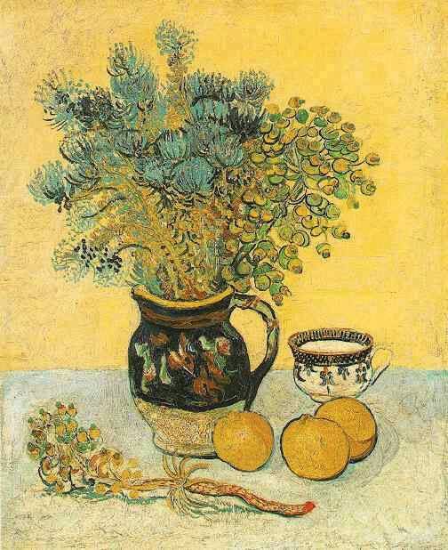 Van Gogh Majolica Jug with Wildflowers, 1888